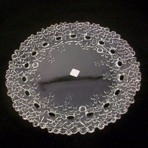 PartyLite Glass Hydrangea 3 Wick Candle Plate